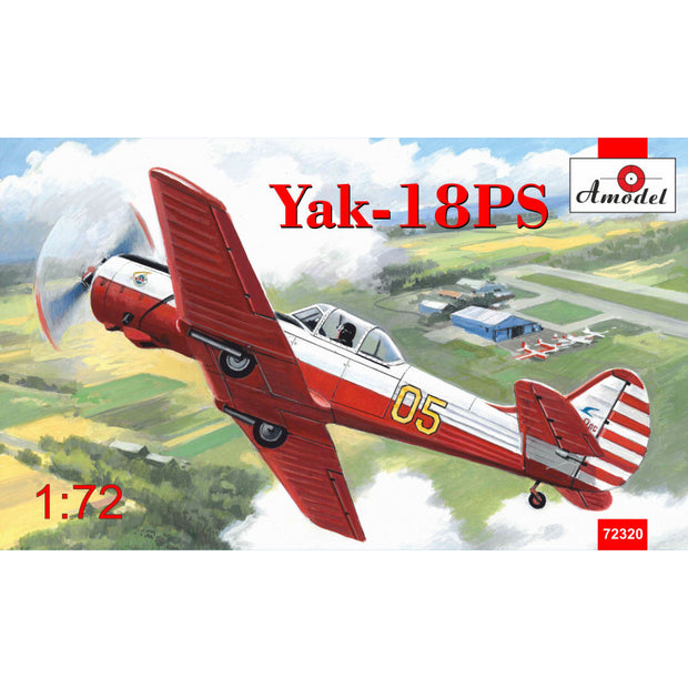 Yakovlev Yak-18PS aerobatic aircraft Scale 1:72 Amodel AMO72320 Plastic Airplane Model Kit
