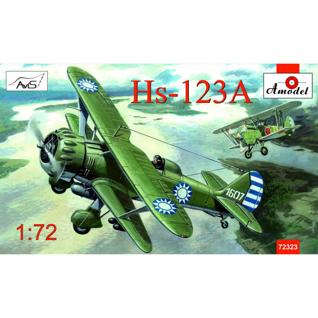 Henschel Hs-123A Chinese dive bomber Scale 1:72 Amodel AMO72323 Plastic Airplane Model Kit