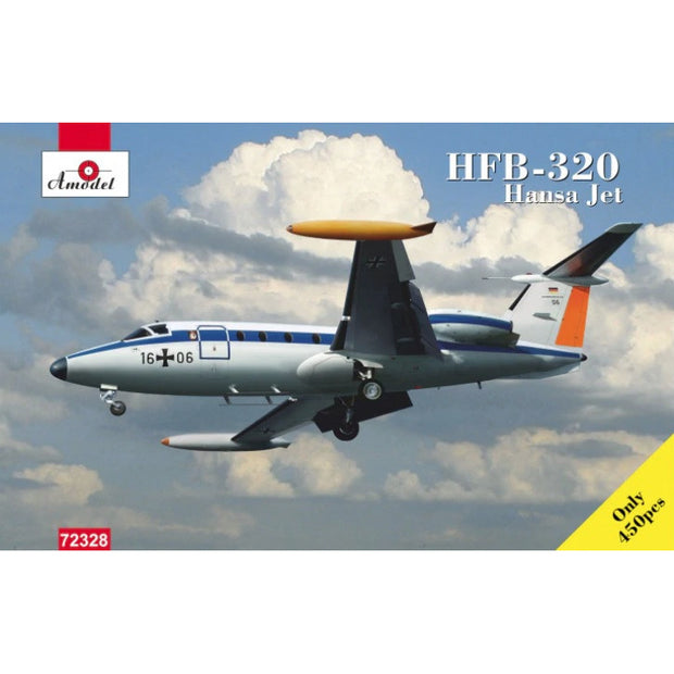 aircraft HFB-320 Hansa Jet, Lufthansa Scale 1:72 Amodel AMO72328 Plastic Airplane Model Kit