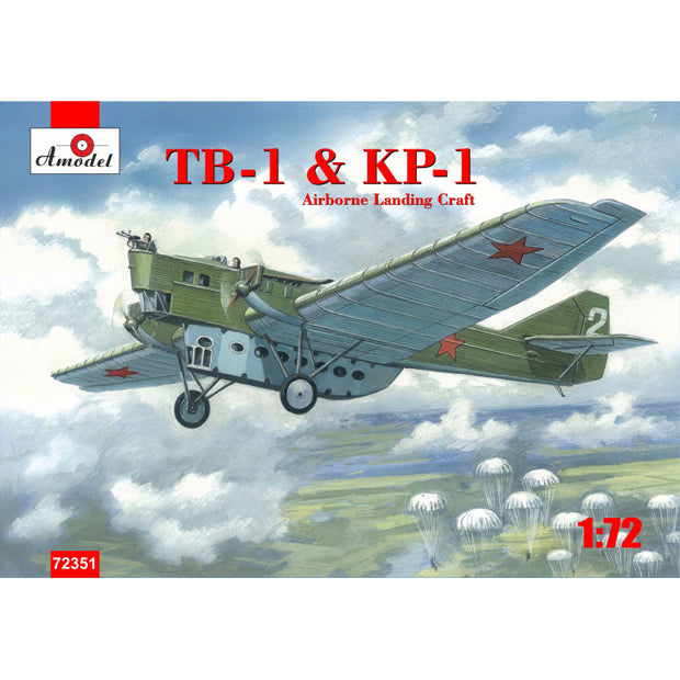 Airborne landing craft TB-1 & KP-1 Scale 1:72 Amodel AMO72351 Plastic Airplane Model Kit