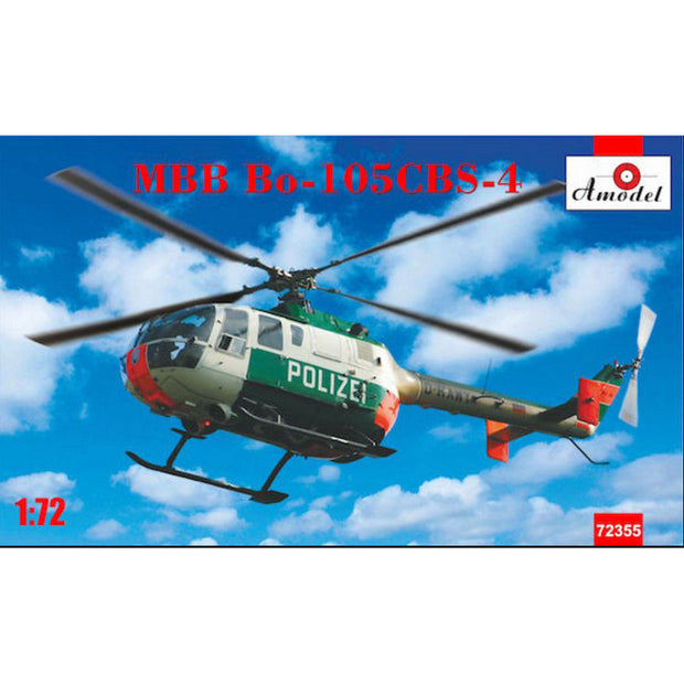 Helicopter MBB Bo-105CBS-4 Scale 1:72 Amodel AMO72355 Plastic Helicopter Model Kit