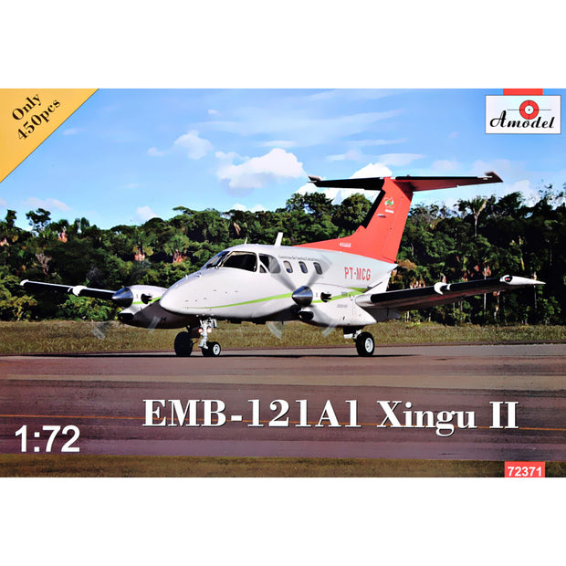 Embraer EMB-121A1 Xingu II Scale 1:72 Amodel AMO72371 Plastic Airplane Model Kit