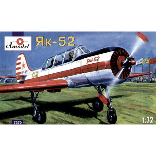 Yak-52 two-seat sporting aircraft Scale 1:72 Amodel AMO7270 Plastic Airplane Model Kit