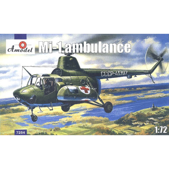 Mi-1 Ambulance Scale 1:72 Amodel AMO7284 Plastic Helicopter Model Kit
