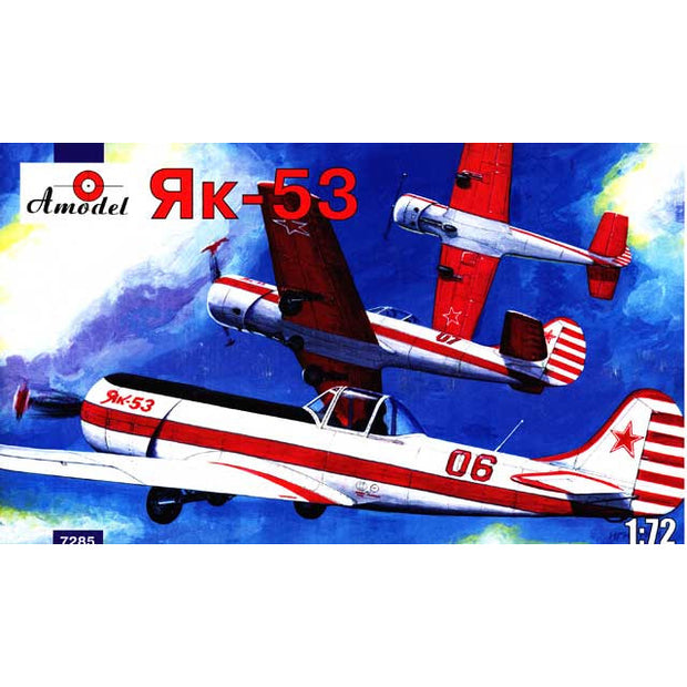 Yak-53 single-seat sporting aircraft Scale 1:72 Amodel AMO7285 Plastic Airplane Model Kit
