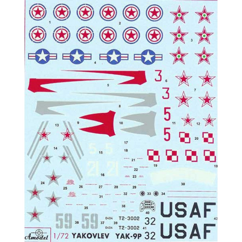 Yak-9P Soviet fighter Scale 1:72 Amodel AMO7286 Plastic Airplane Model Kit