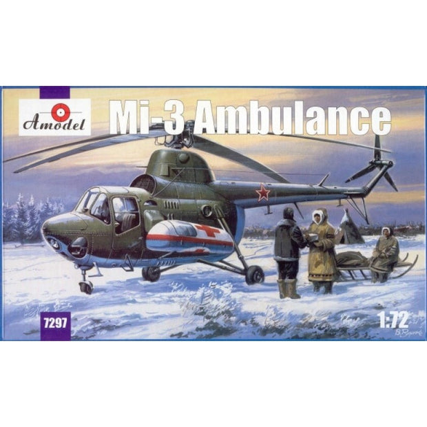 Mi-3 ambulance Scale 1:72 Amodel AMO7297 Plastic Airplane Model Kit