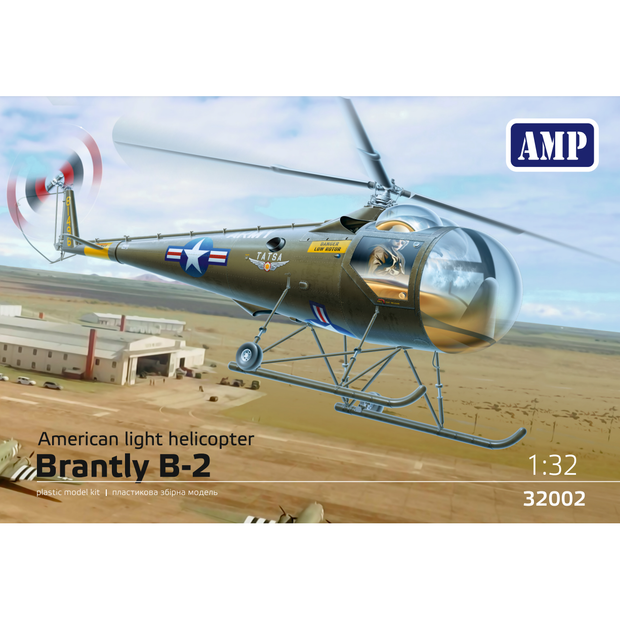Brantly B-2 Scale 1:32 AMP 32002 Plastic Model Helicopter Kit