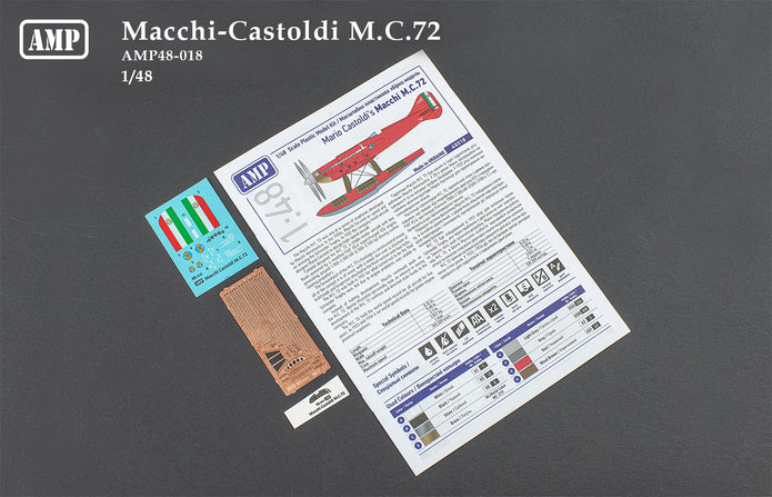 Macchi-Castordi M.C.72 Scale 1:48 AMP 48018 Plastic Model Helicopter Kit