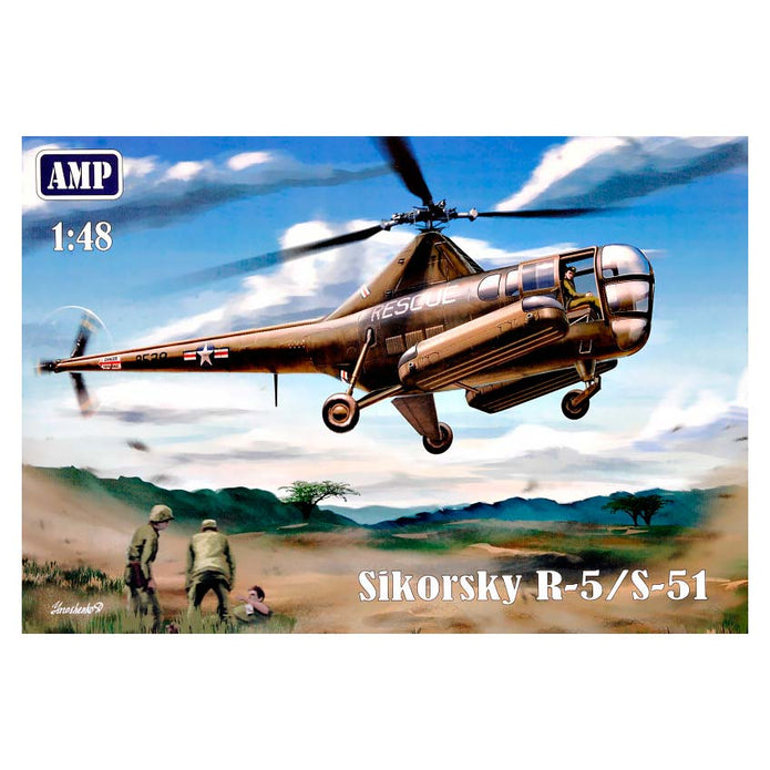 Sikorsky R-5/S-51 USAF Scale 1:48 AMP 48002 Plastic Model Kit