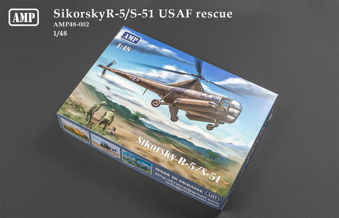 Sikorsky R-5/S-51 USAF Scale 1:48 AMP 48002 Plastic Model Kit