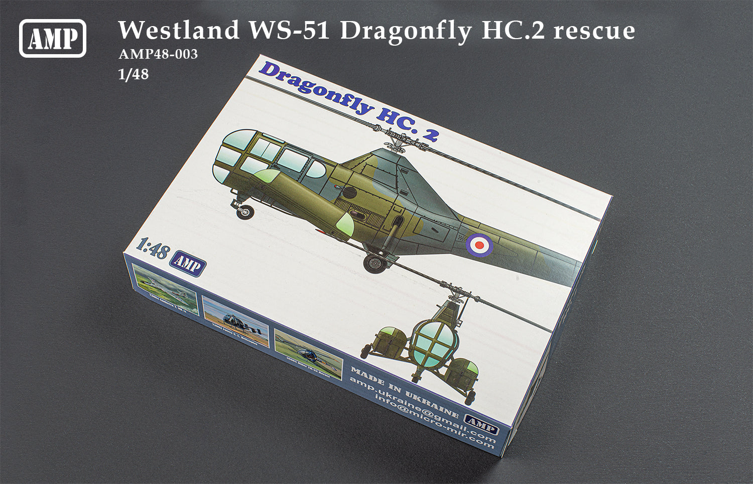 Dragonfly HC.2 Helicopter Rescue Scale 1:48 AMP 48003 Plastic Model Helicopter Kit