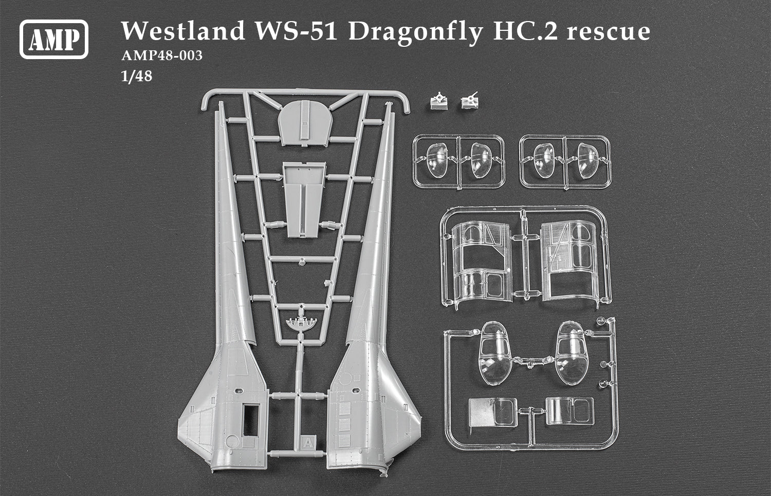 Dragonfly HC.2 Helicopter Rescue Scale 1:48 AMP 48003 Plastic Model Helicopter Kit