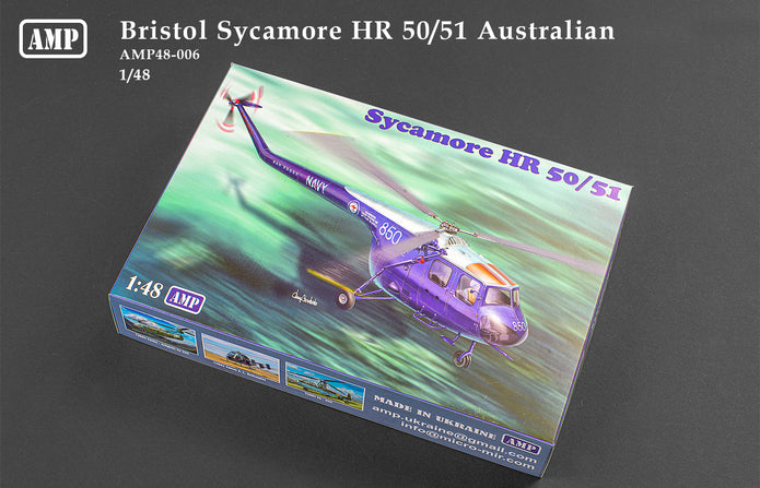 Bristol Sycamore HR50/51 Scale 1:48 AMP 48006 Plastic Model Helicopter Kit