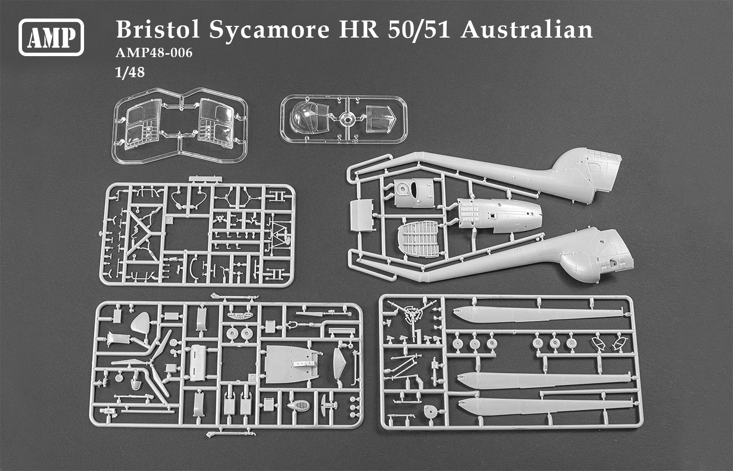 Bristol Sycamore HR50/51 Scale 1:48 AMP 48006 Plastic Model Helicopter Kit