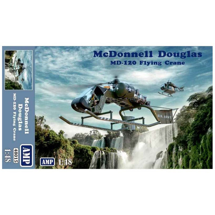 McDonnell 120 Flying Crane (V-1 Jeep) Scale 1:48 AMP 48015 Plastic Model Helicopter Kit