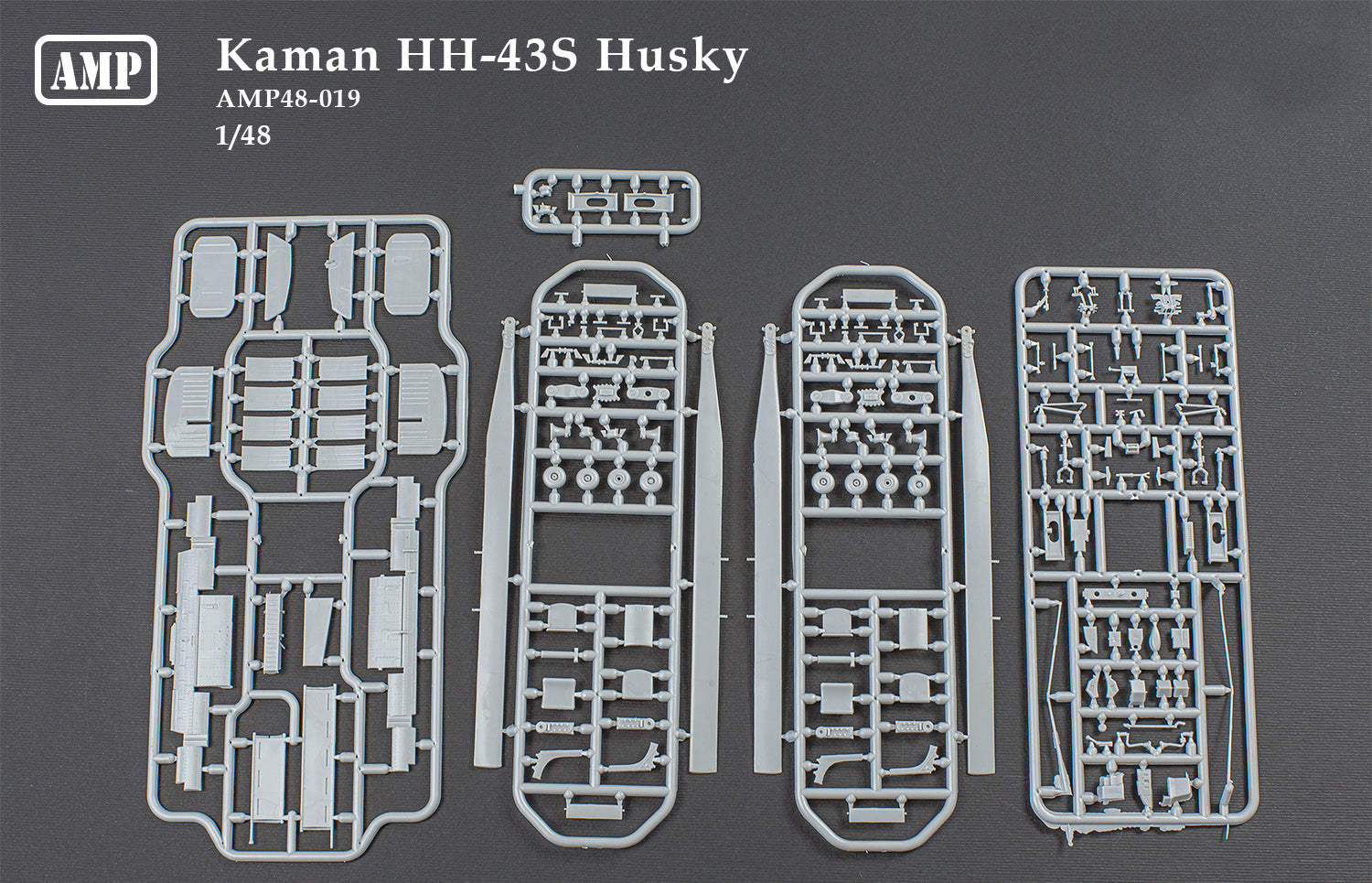 Kaman HH-43S Husky Scale 1:48 AMP 48019 Plastic Model Helicopter Kit