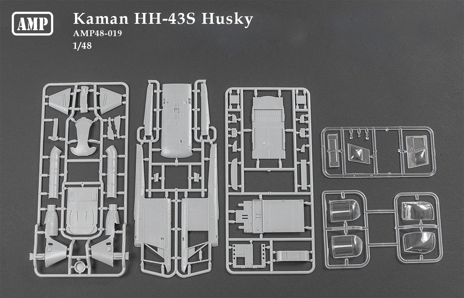 Kaman HH-43S Husky Scale 1:48 AMP 48019 Plastic Model Helicopter Kit