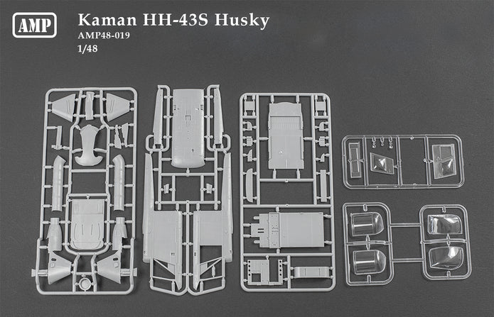 Kaman HH-43S Husky Scale 1:48 AMP 48019 Plastic Model Helicopter Kit