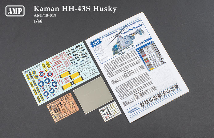 Kaman HH-43S Husky Scale 1:48 AMP 48019 Plastic Model Helicopter Kit