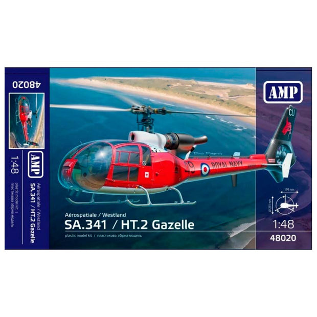 Aérospatiale/Westland SA.341/HT.2 Gazelle Scale 1:48 AMP 48020 Plastic Model Helicopter Kit