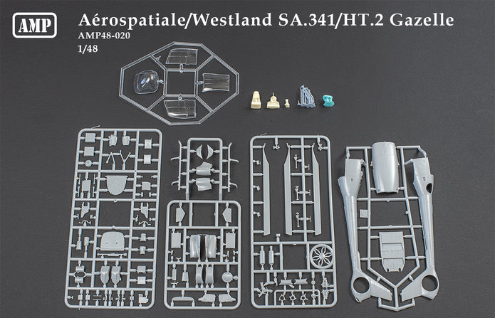 Aérospatiale/Westland SA.341/HT.2 Gazelle Scale 1:48 AMP 48020 Plastic Model Helicopter Kit