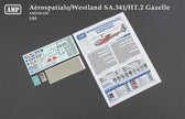 Aérospatiale/Westland SA.341/HT.2 Gazelle Scale 1:48 AMP 48020 Plastic Model Helicopter Kit