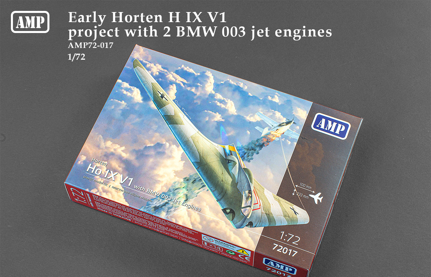 Horten H IX V1 project early Scale 1:72 AMP 72017 Plastic Model Aircraft Kit