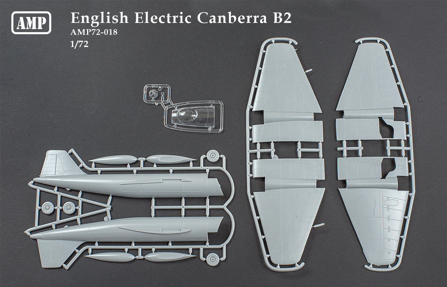 English Electric Canberra B2 Scale 1:72 AMP 72018 Plastic Model Aircraft Kit