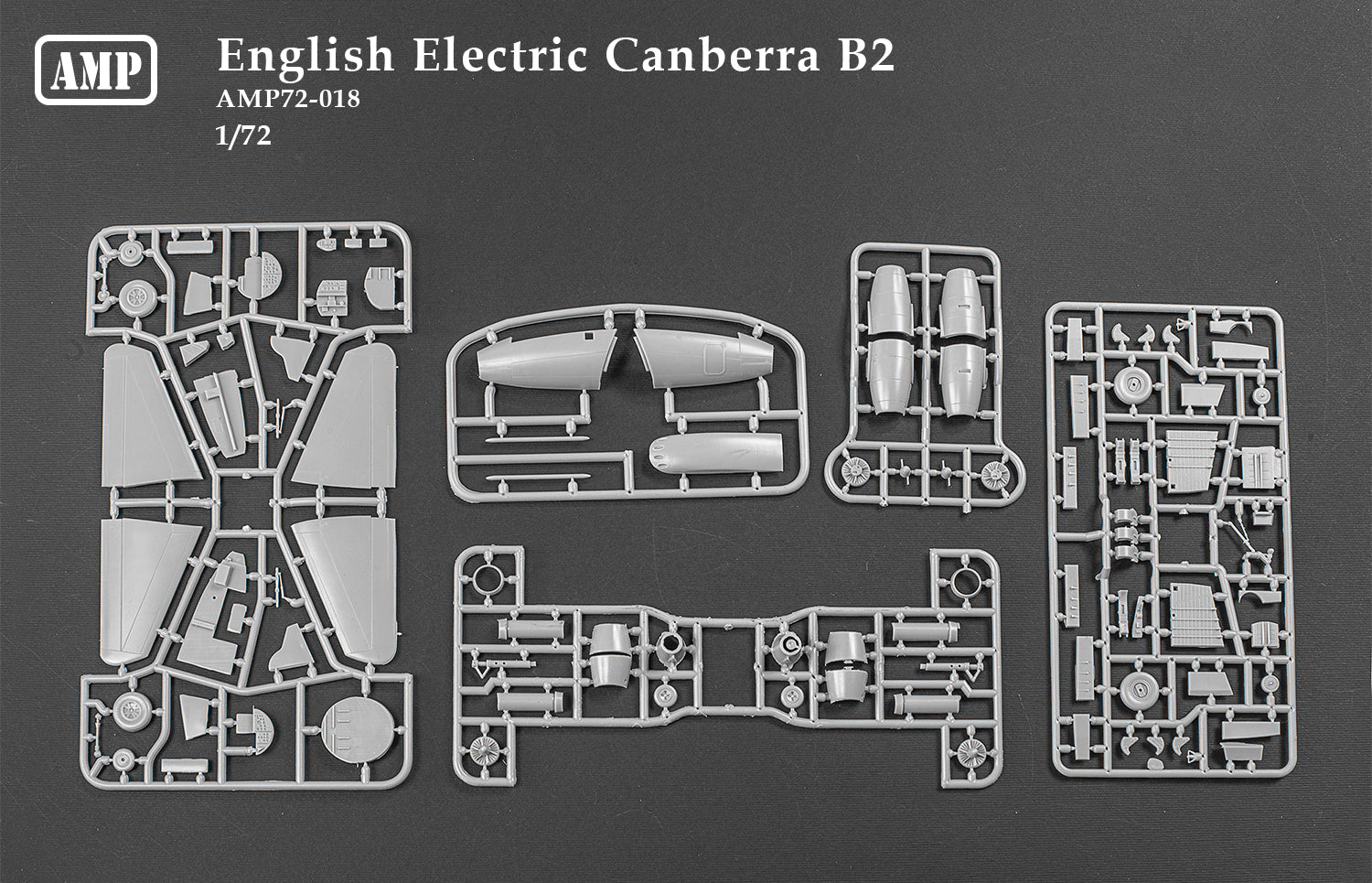 English Electric Canberra B2 Scale 1:72 AMP 72018 Plastic Model Aircraft Kit