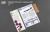 English Electric Canberra B2 Scale 1:72 AMP 72018 Plastic Model Aircraft Kit