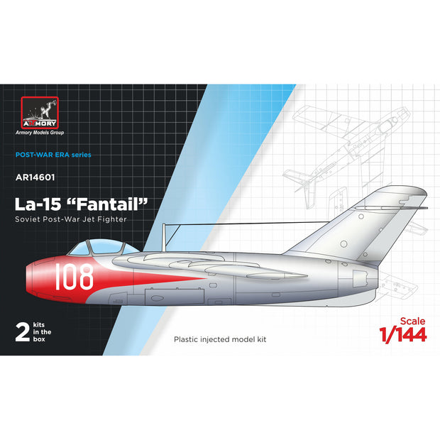 1/144 La-15 Fantail, Soviet Post-War Jet Fighter Scale 1:144 Armory Models AR14601
