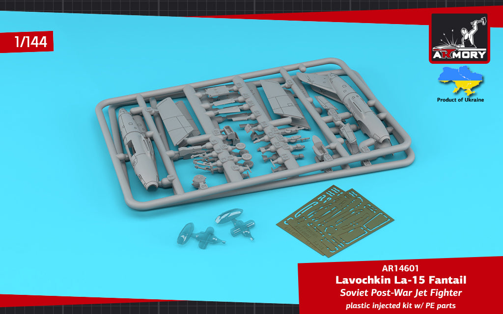 1/144 La-15 Fantail, Soviet Post-War Jet Fighter Scale 1:144 Armory Models AR14601