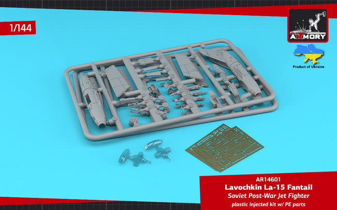 1/144 La-15 Fantail, Soviet Post-War Jet Fighter Scale 1:144 Armory Models AR14601