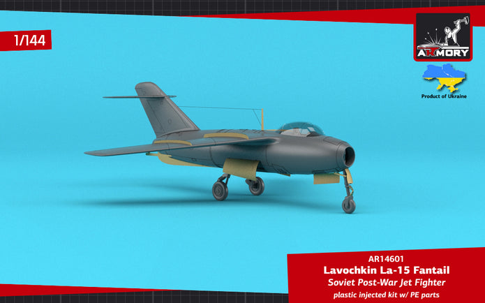 1/144 La-15 Fantail, Soviet Post-War Jet Fighter Scale 1:144 Armory Models AR14601