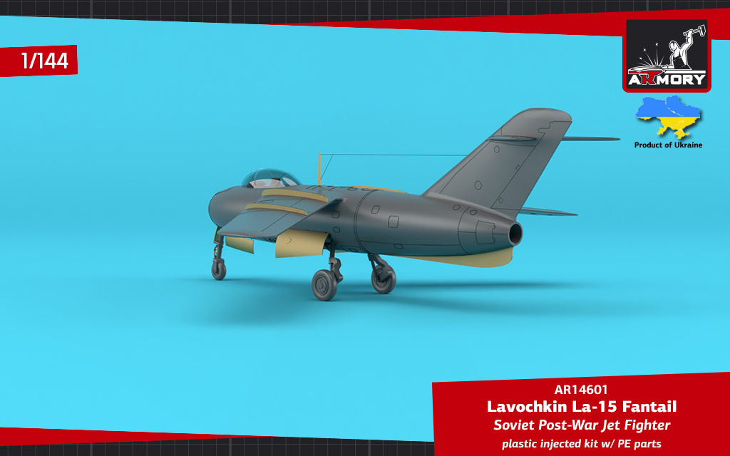 1/144 La-15 Fantail, Soviet Post-War Jet Fighter Scale 1:144 Armory Models AR14601
