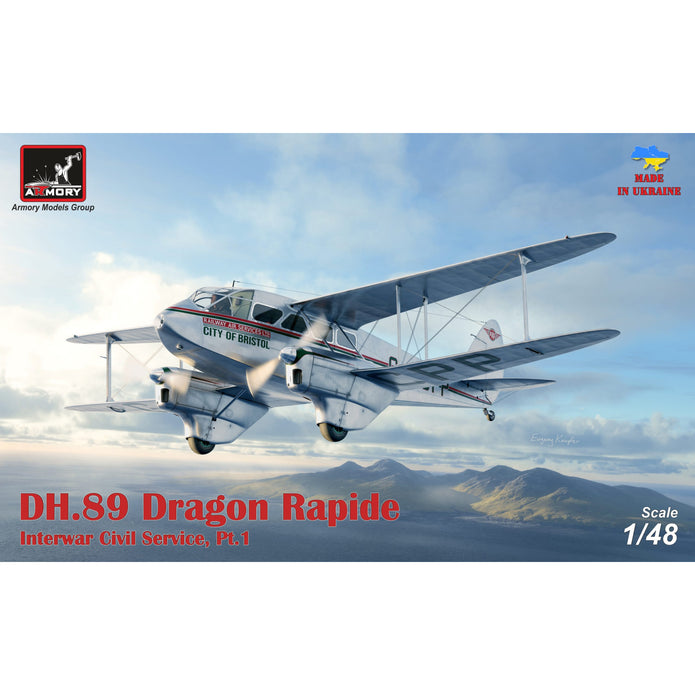 1/48 DH.89 Dragon Rapide - Short-Haul Airliner Scale 1:48 Armory Models AR48005
