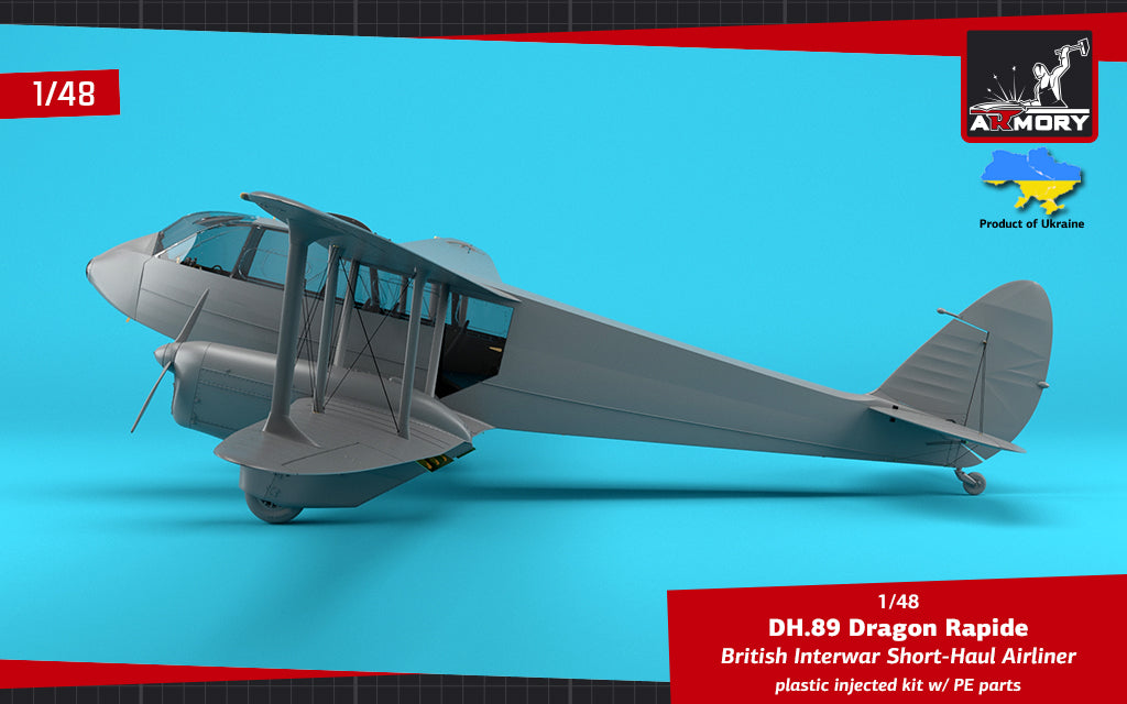 1/48 DH.89 Dragon Rapide - Short-Haul Airliner Scale 1:48 Armory Models AR48005