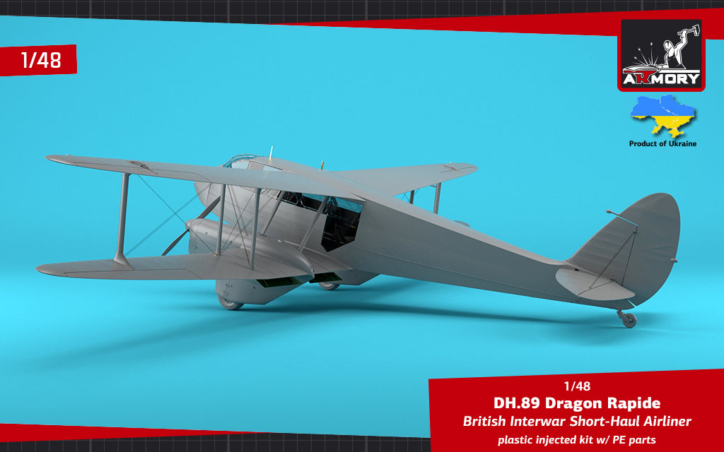 1/48 DH.89 Dragon Rapide - Short-Haul Airliner Scale 1:48 Armory Models AR48005