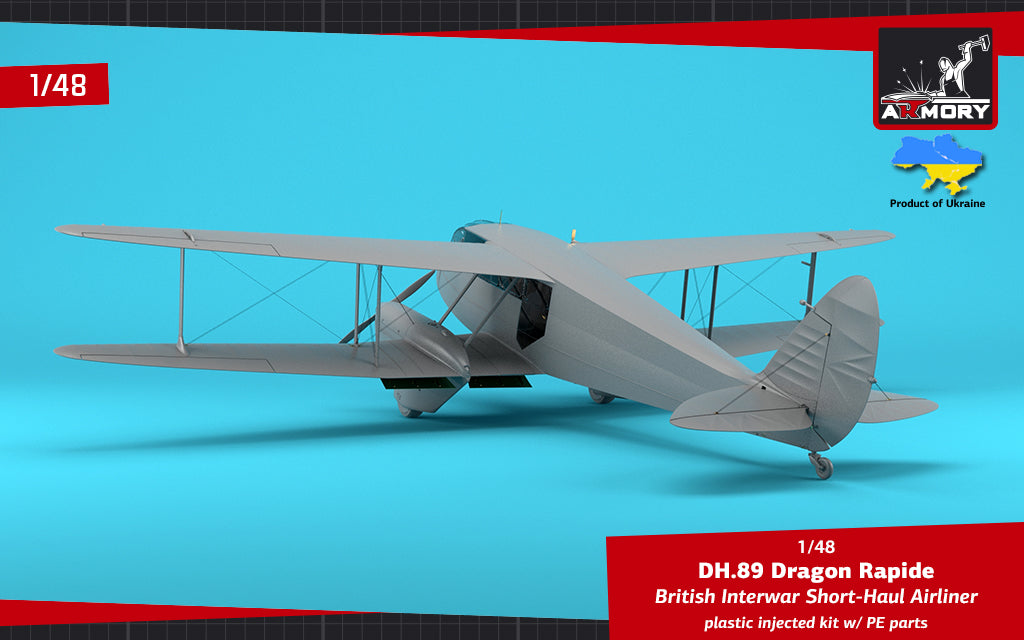 1/48 DH.89 Dragon Rapide - Short-Haul Airliner Scale 1:48 Armory Models AR48005