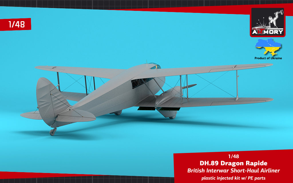 1/48 DH.89 Dragon Rapide - Short-Haul Airliner Scale 1:48 Armory Models AR48005