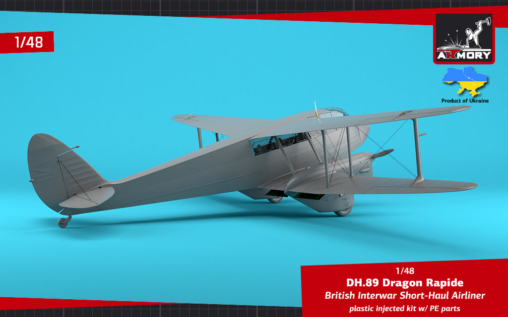 1/48 DH.89 Dragon Rapide - Short-Haul Airliner Scale 1:48 Armory Models AR48005