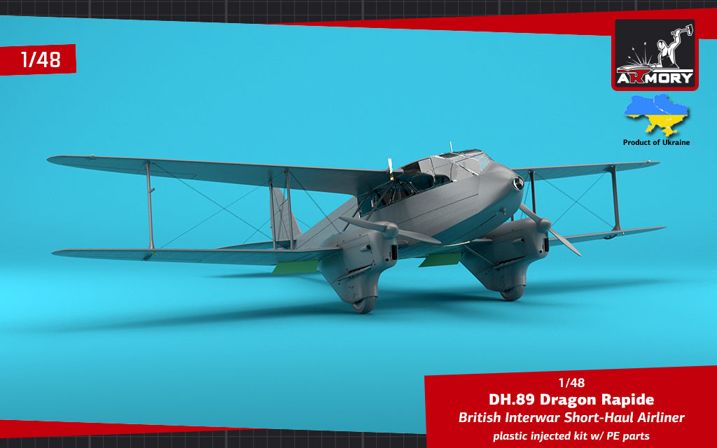 1/48 DH.89 Dragon Rapide - Short-Haul Airliner Scale 1:48 Armory Models AR48005