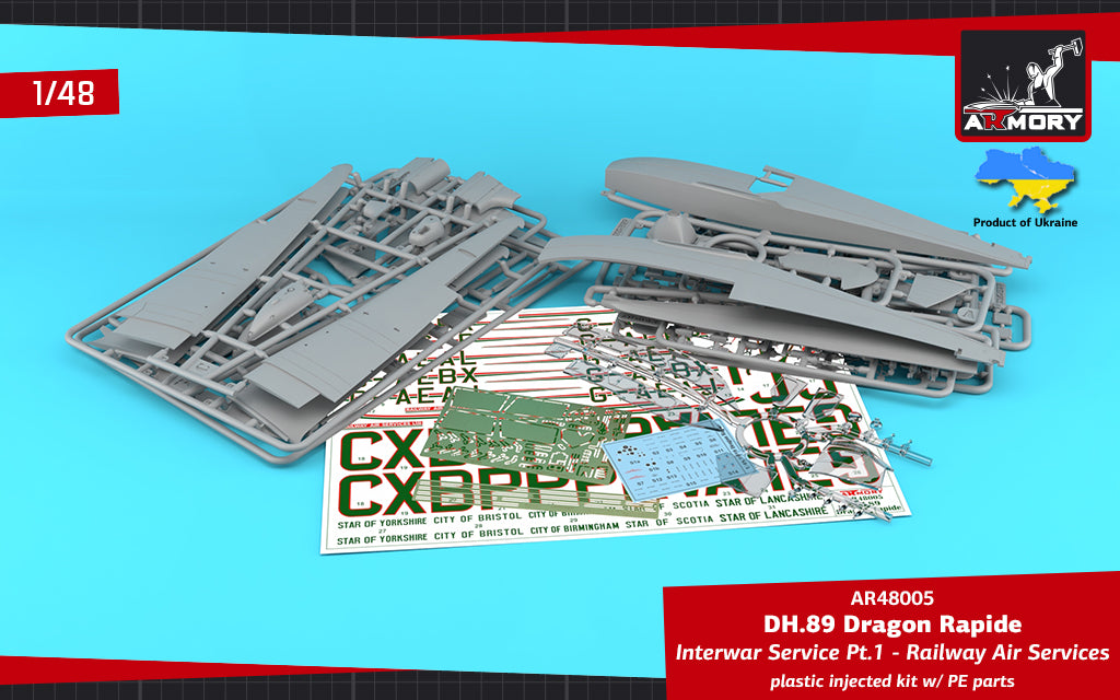 1/48 DH.89 Dragon Rapide - Short-Haul Airliner Scale 1:48 Armory Models AR48005