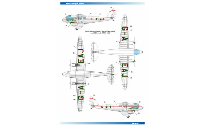 1/48 DH.89 Dragon Rapide - Short-Haul Airliner Scale 1:48 Armory Models AR48005