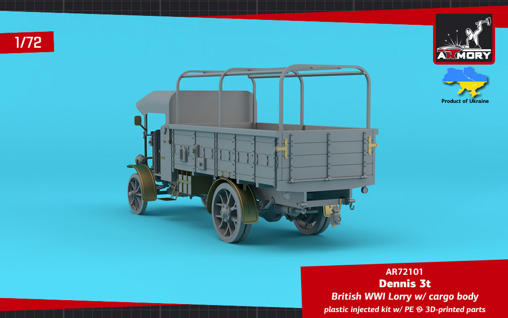 1/72 Dennis 3t Lorry, British WWI lorry w/ cargo body Scale 1:72 Armory Models AR72101