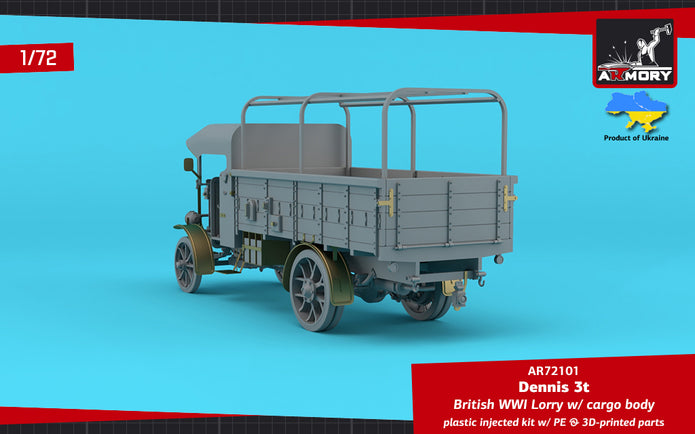1/72 Dennis 3t Lorry, British WWI lorry w/ cargo body Scale 1:72 Armory Models AR72101