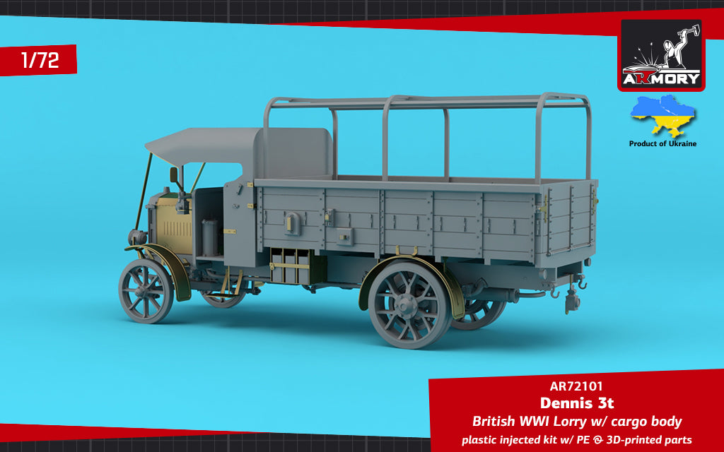 1/72 Dennis 3t Lorry, British WWI lorry w/ cargo body Scale 1:72 Armory Models AR72101