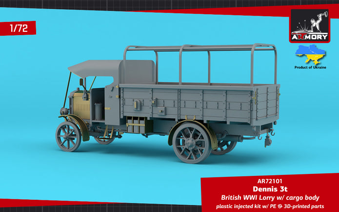 1/72 Dennis 3t Lorry, British WWI lorry w/ cargo body Scale 1:72 Armory Models AR72101