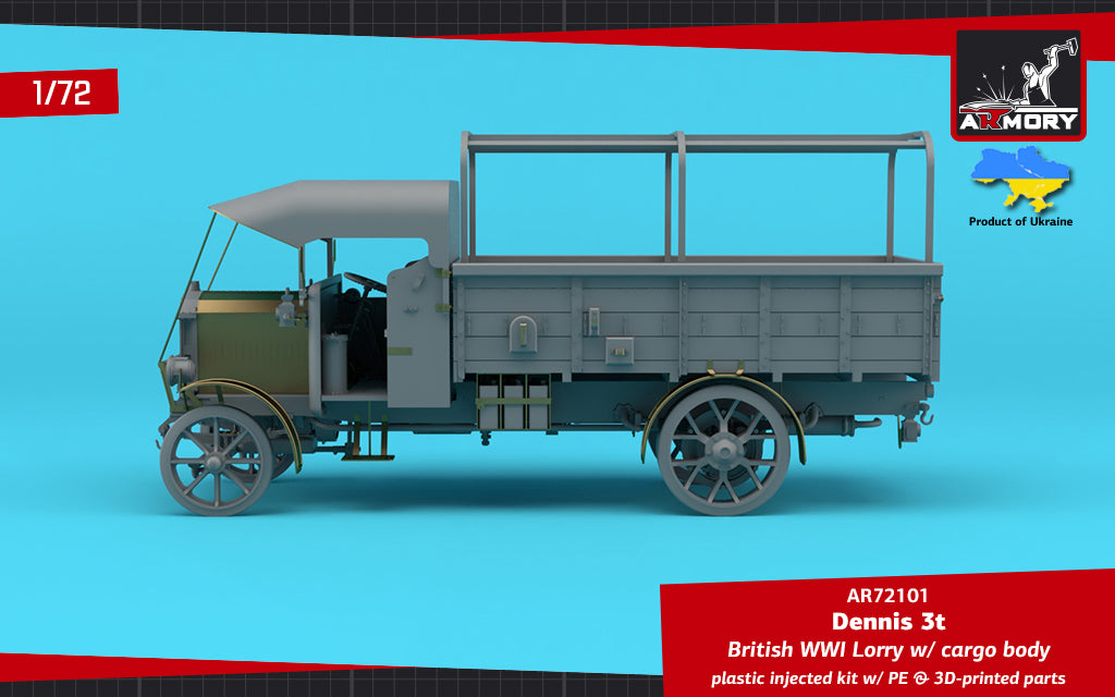 1/72 Dennis 3t Lorry, British WWI lorry w/ cargo body Scale 1:72 Armory Models AR72101